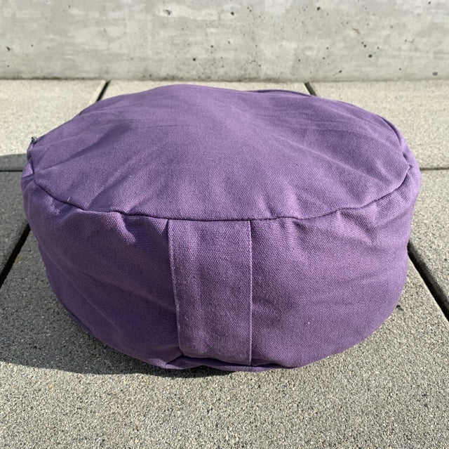 Side view of Shanti Bowl Plum Meditation Cushion