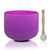 Colored Crystal Singing Bowls Crown Chakra Purple